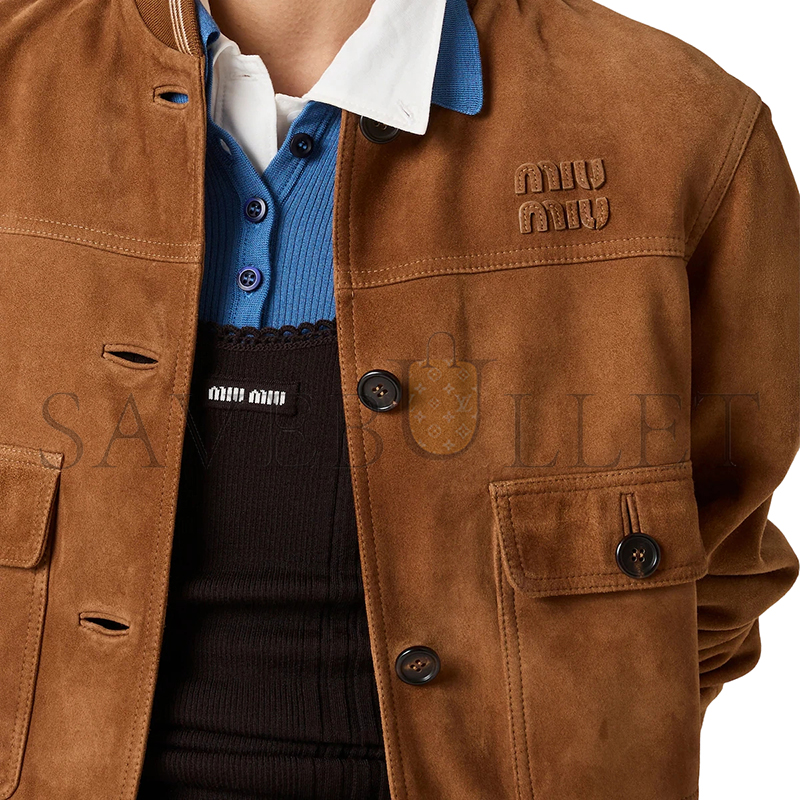 MIU MIU SUEDE BLOUSON JACKET MPV996